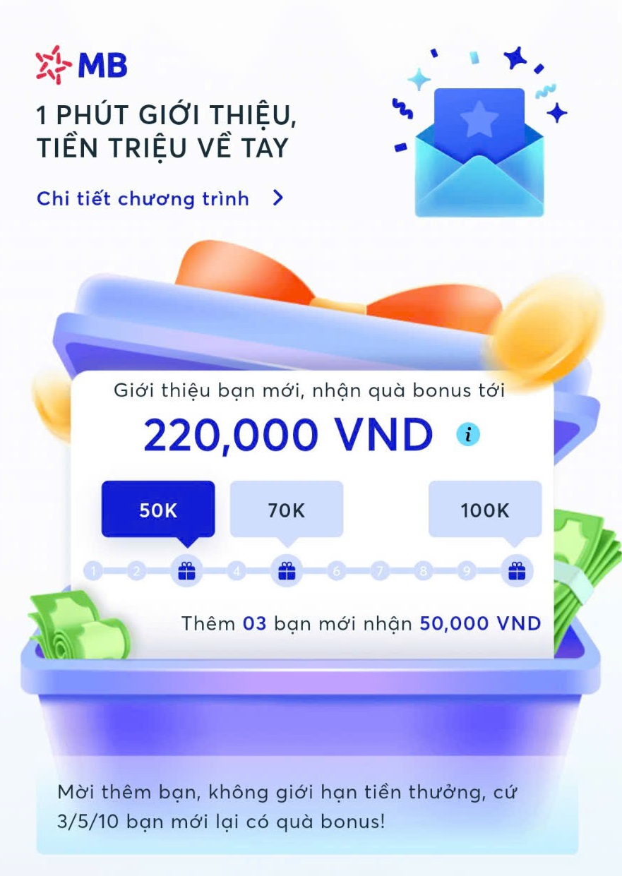 1 phut gioi thieu tien trieu ve tay mbbank 500k