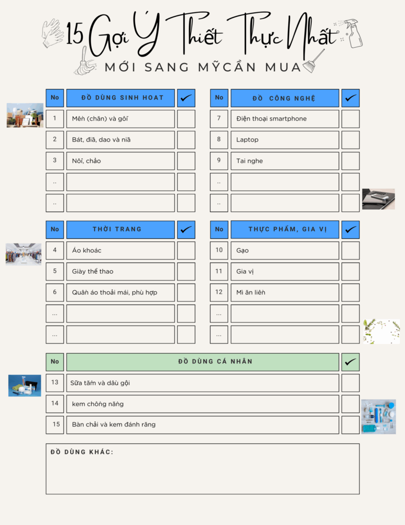 15 Goi Y Thiet thuc moi sang My can mua